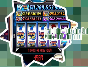 Slot games that win real cash